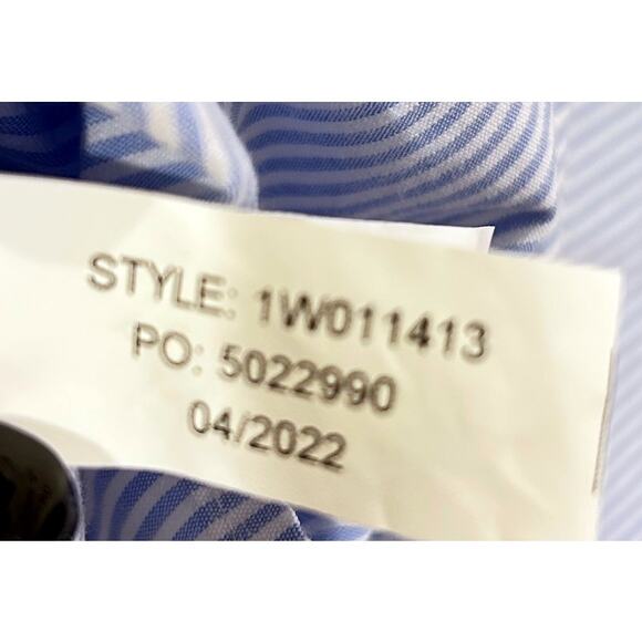 Vineyard Vines Mens Long Sleeve Blue Pinstripe Button Down Shirt Stretch Large - Picture 3 of 9